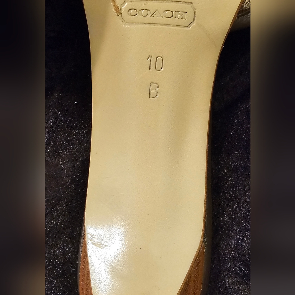 Coach Women's Brown Slide Sandals - Picture 2 of 4
